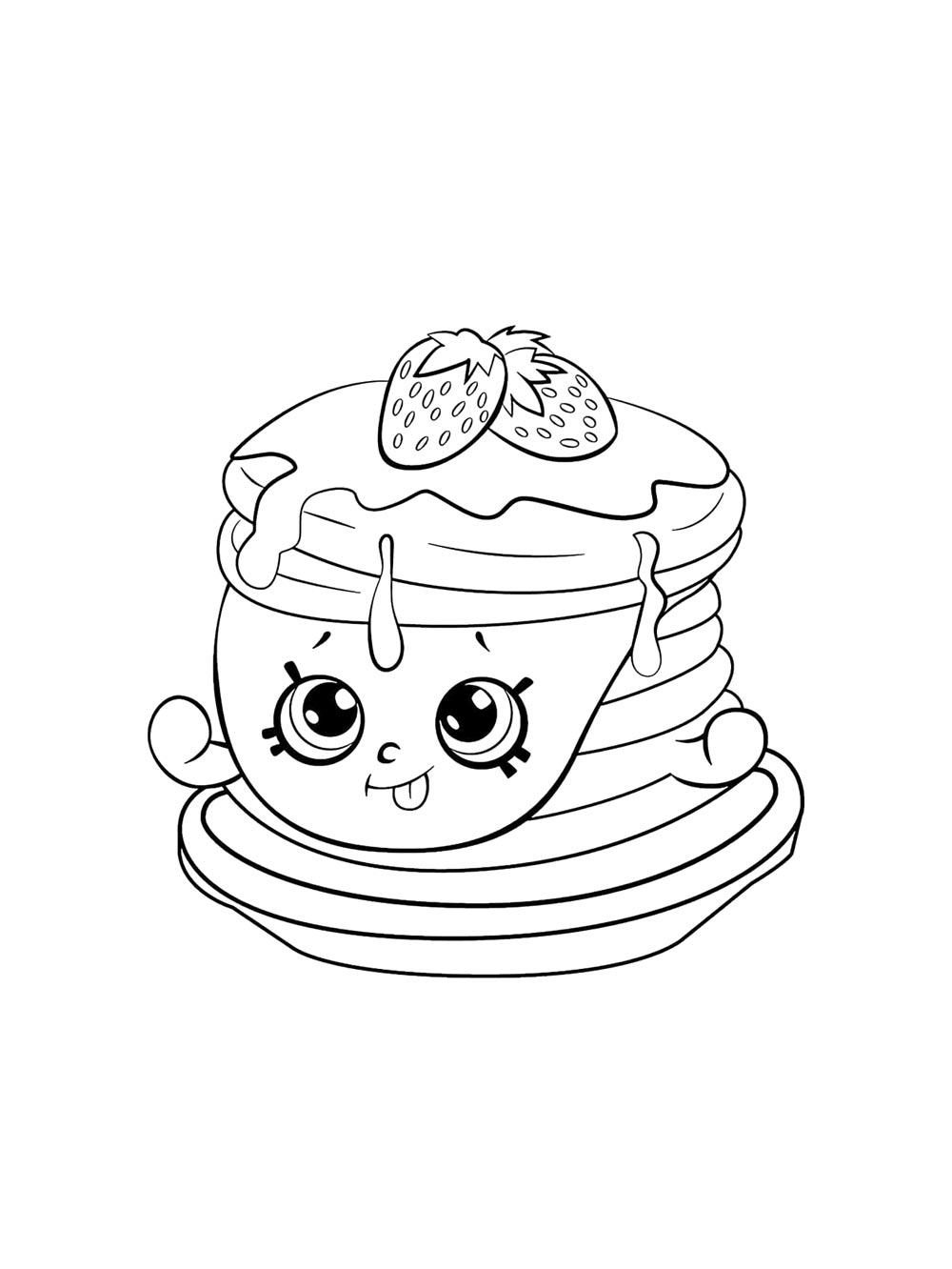 Шопкинс блины с клубникой