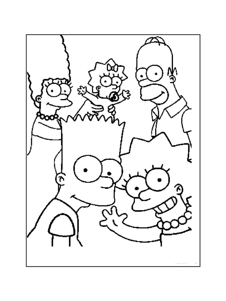 Симпсон для раскрашивания 4