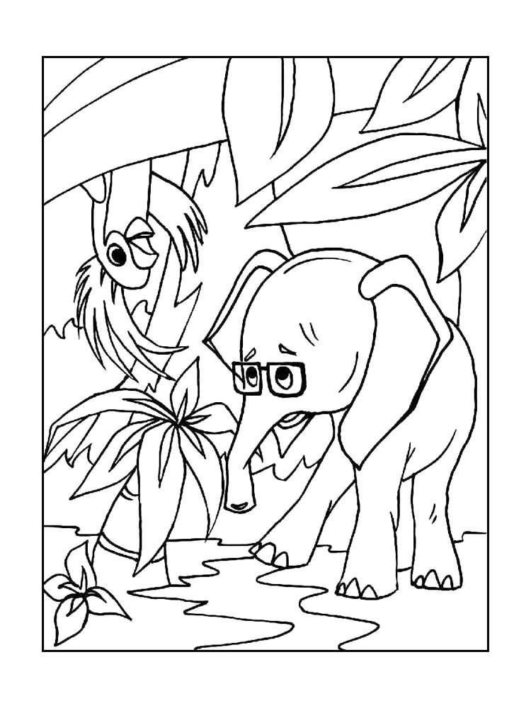 Слоненок и попугай