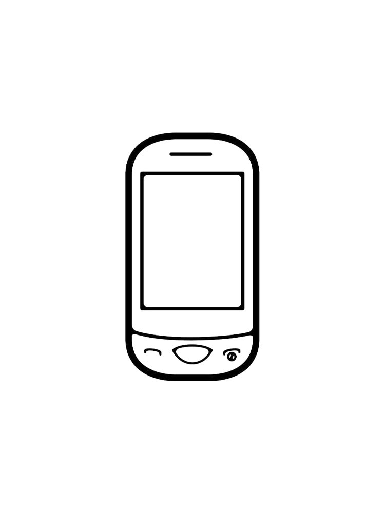 Телефон раскраска для детей