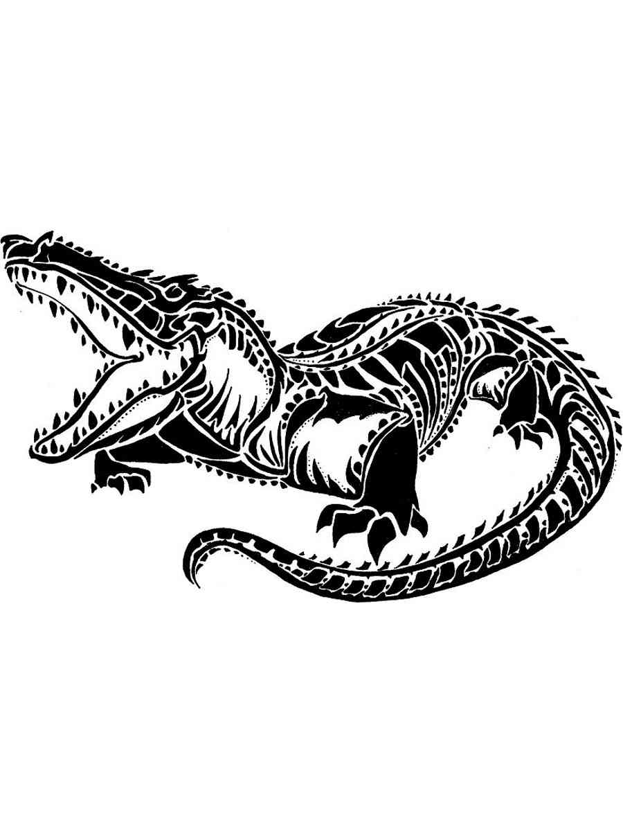 Трафареты аллигатора для раскрашивания