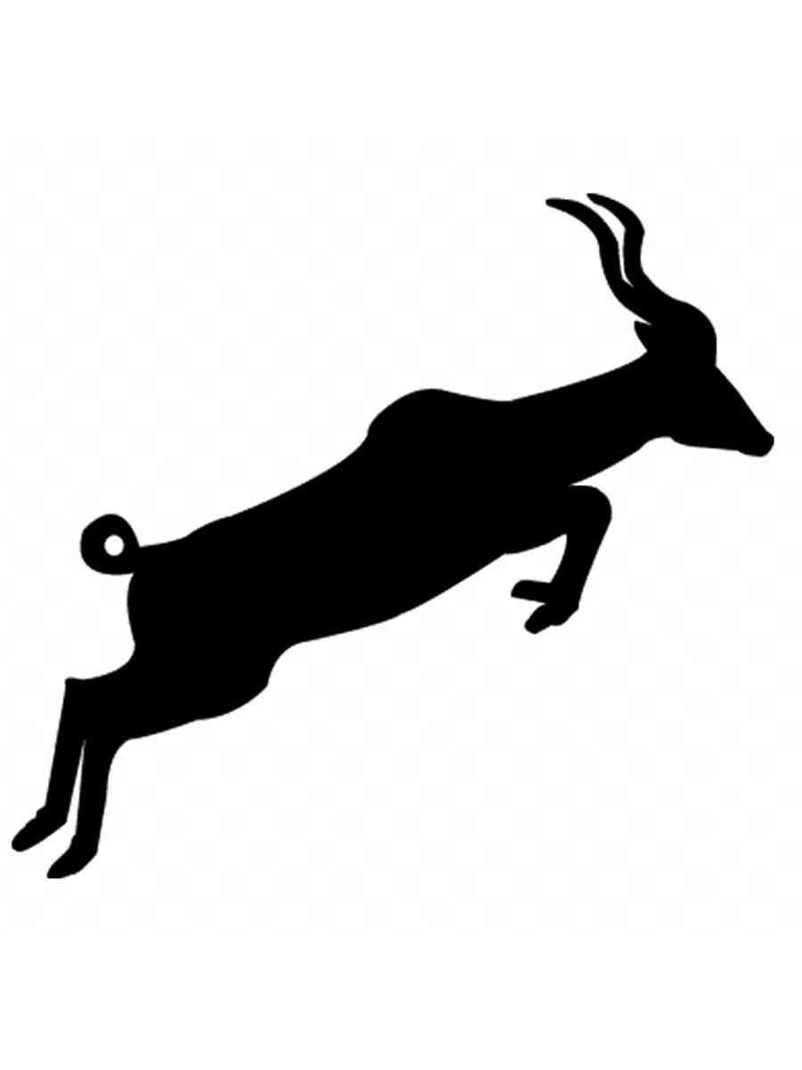 Трафареты антилоп раскраска для детей