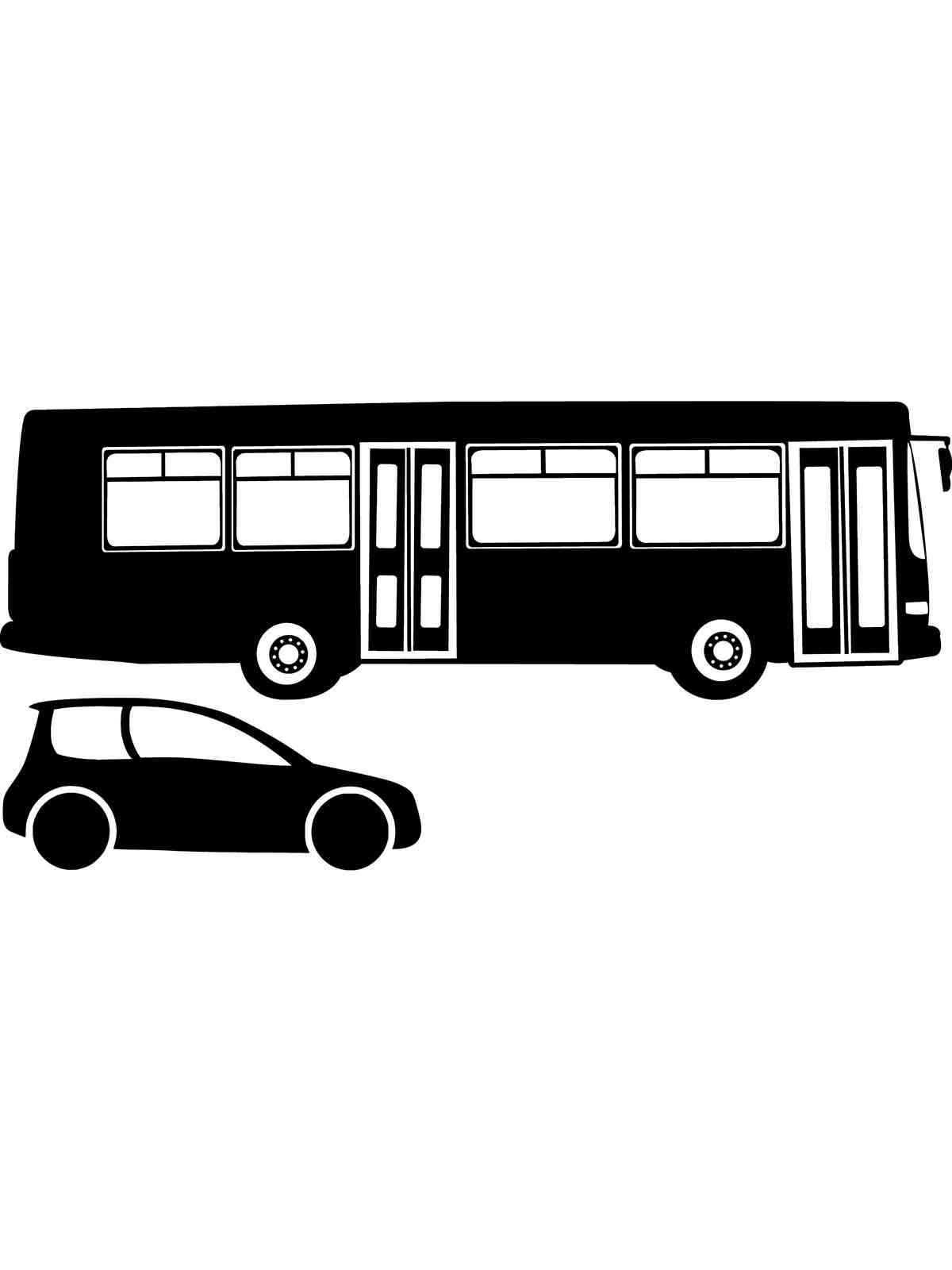 Трафареты автобуса для раскрашивания