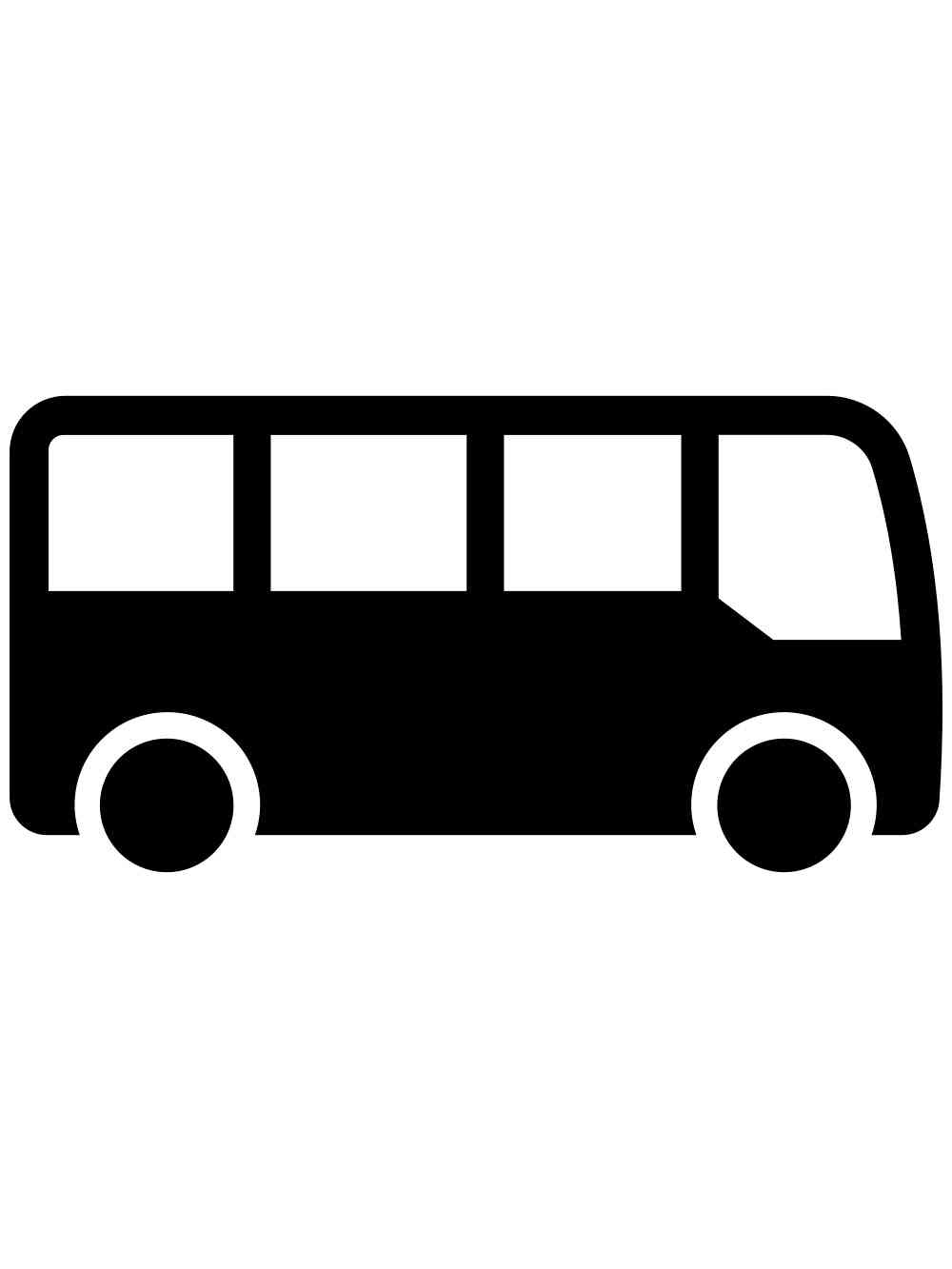 Трафареты автобуса раскраска для детей
