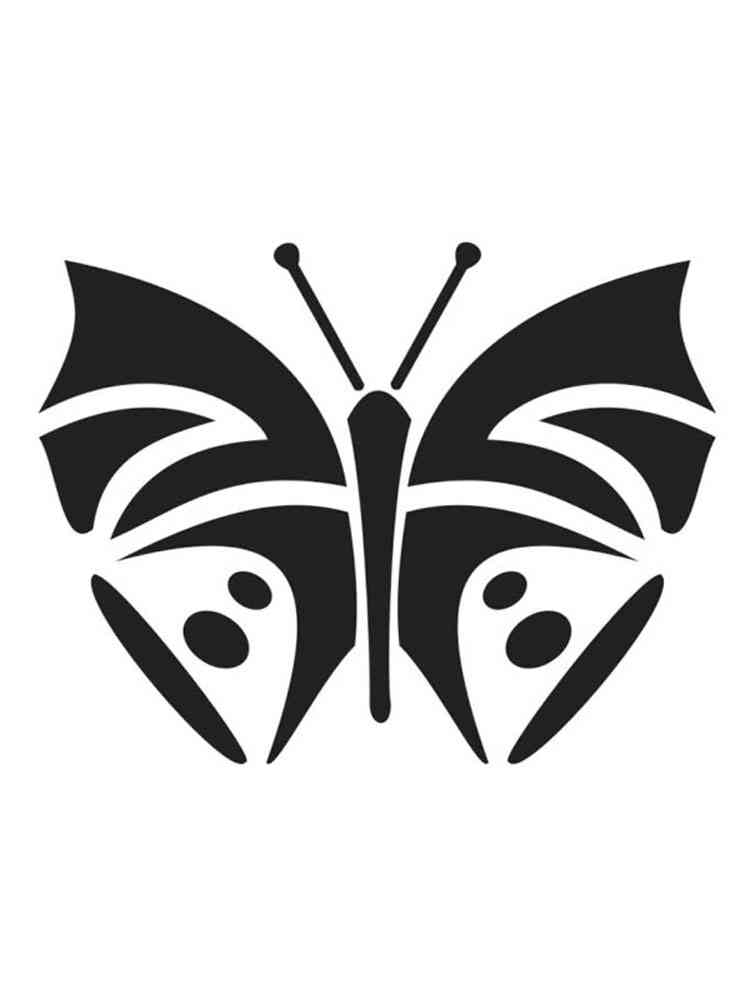 Трафареты бабочки картинка для раскрашивания 3
