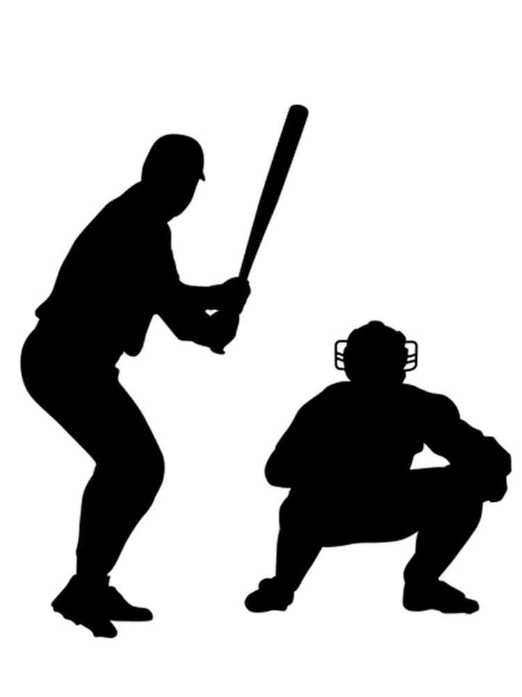 Трафареты бейсбол раскраска для детей 3