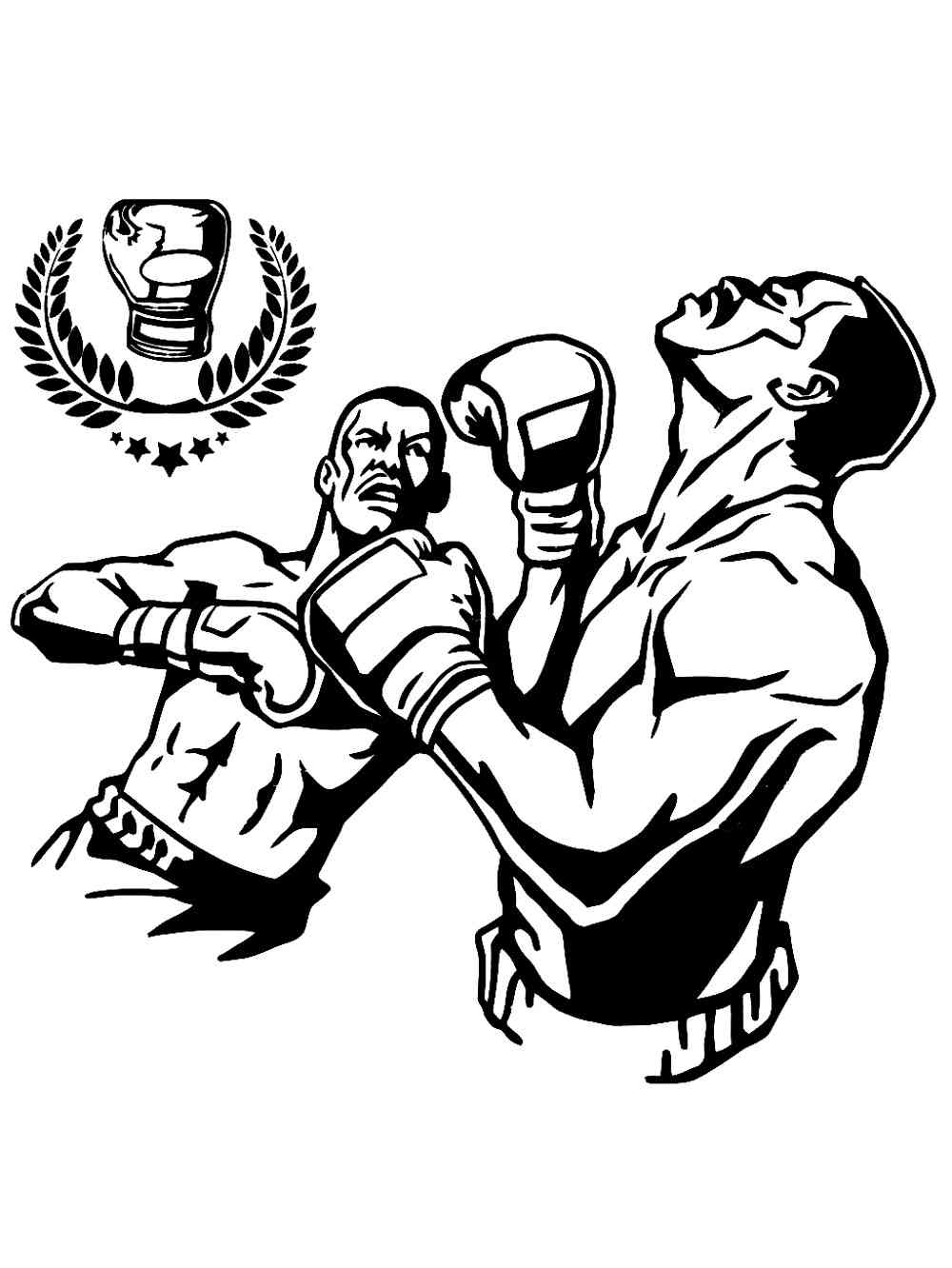 Трафареты бокс картинка для раскрашивания