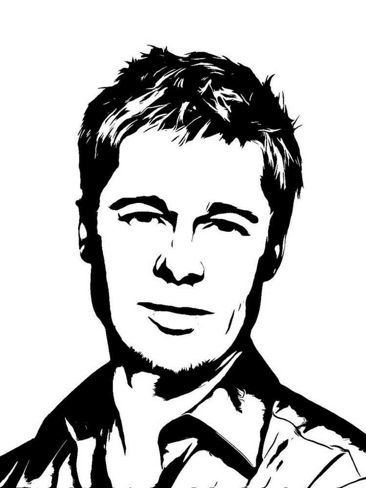 Трафареты брэда питта для раскрашивания