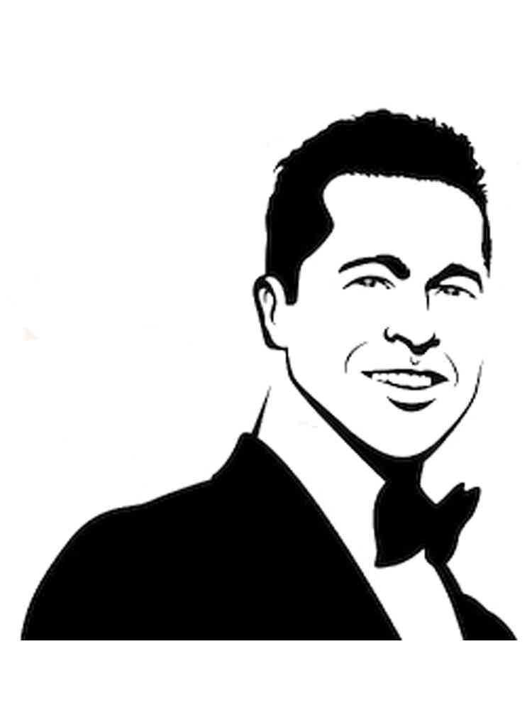 Трафареты брэда питта рисунок для раскрашивания