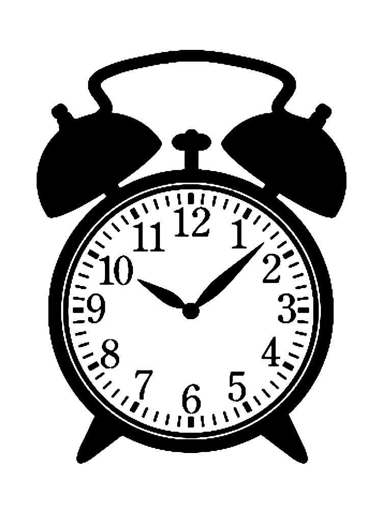Трафареты часов картинка для раскрашивания 2