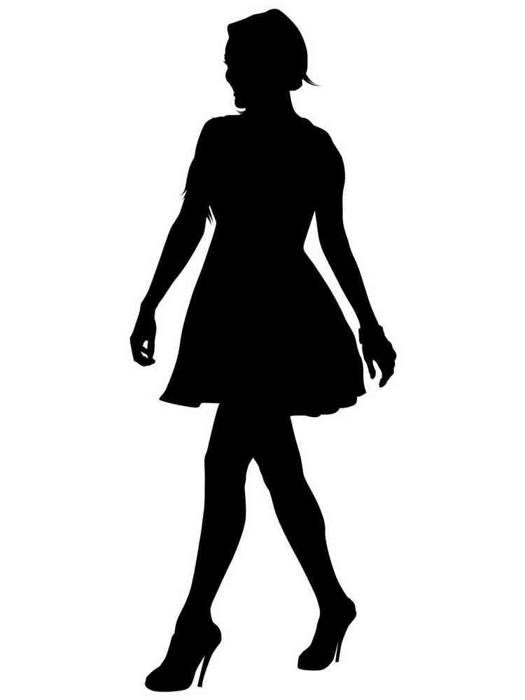 Трафареты человека черно-белая раскраска 2