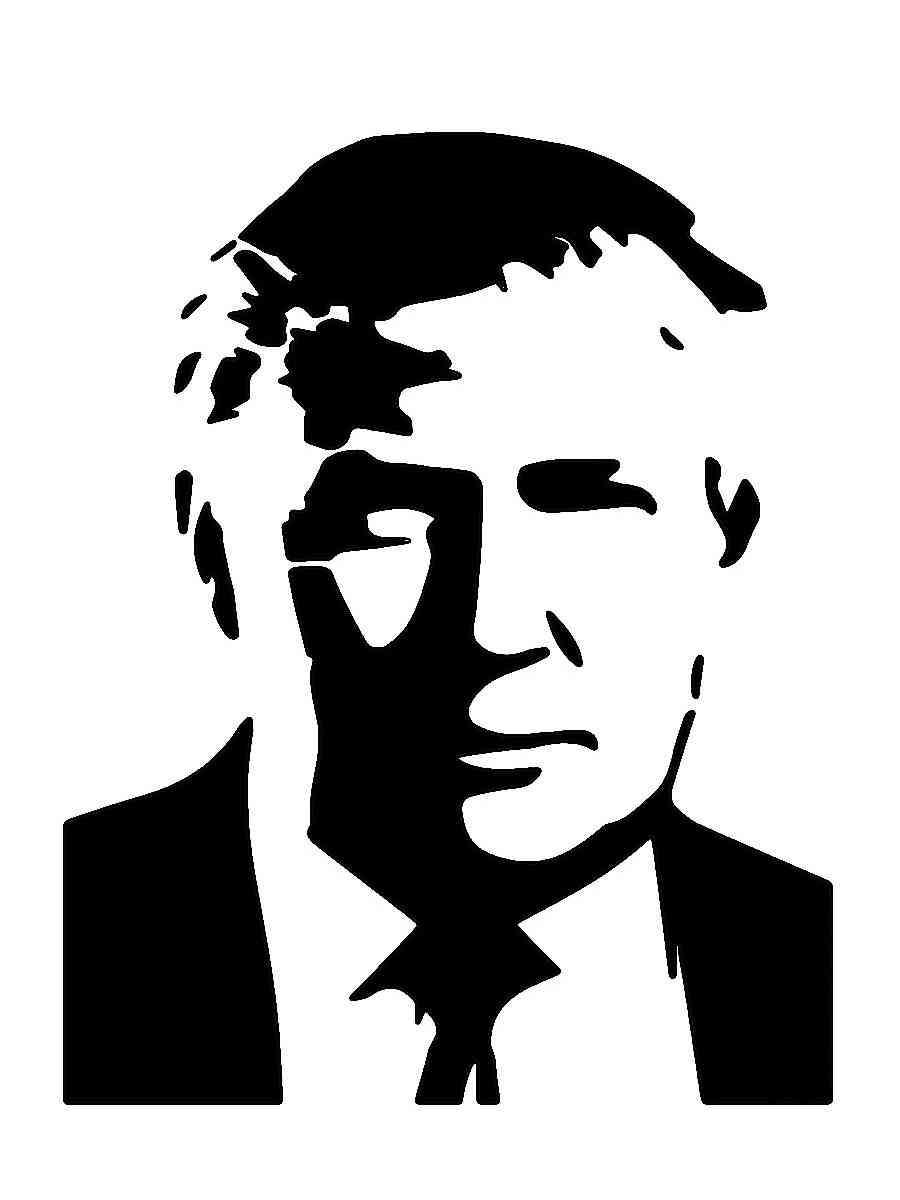 Трафареты дональда трампа для раскрашивания