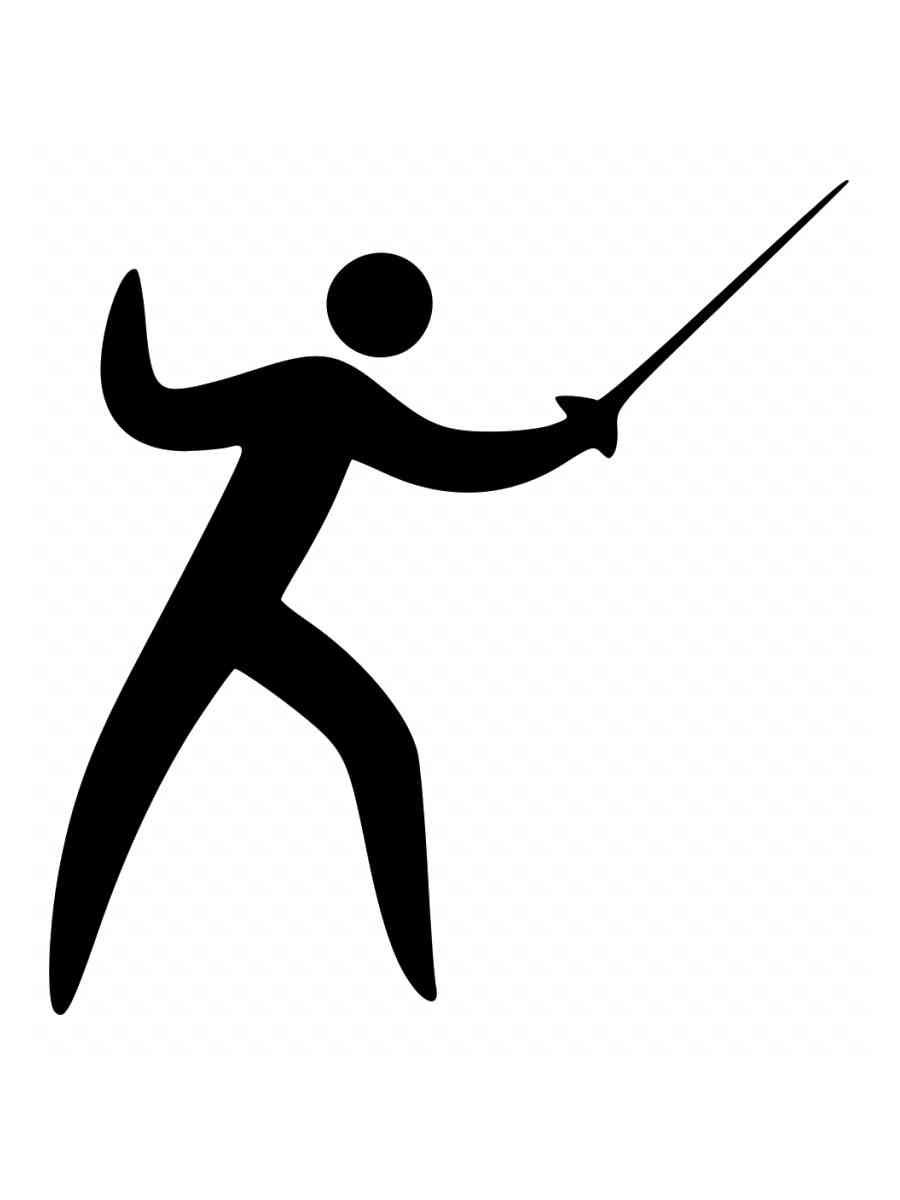 Трафареты фехтование для раскрашивания 2