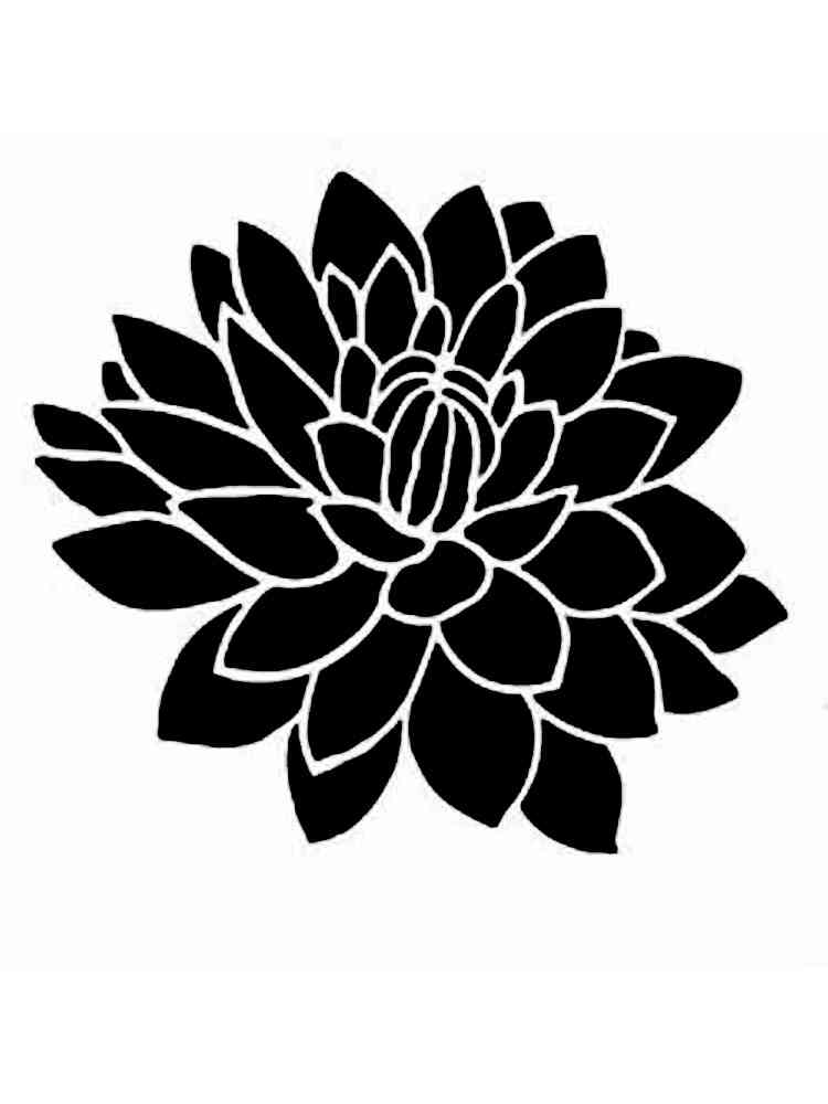 Трафареты георгина для раскрашивания