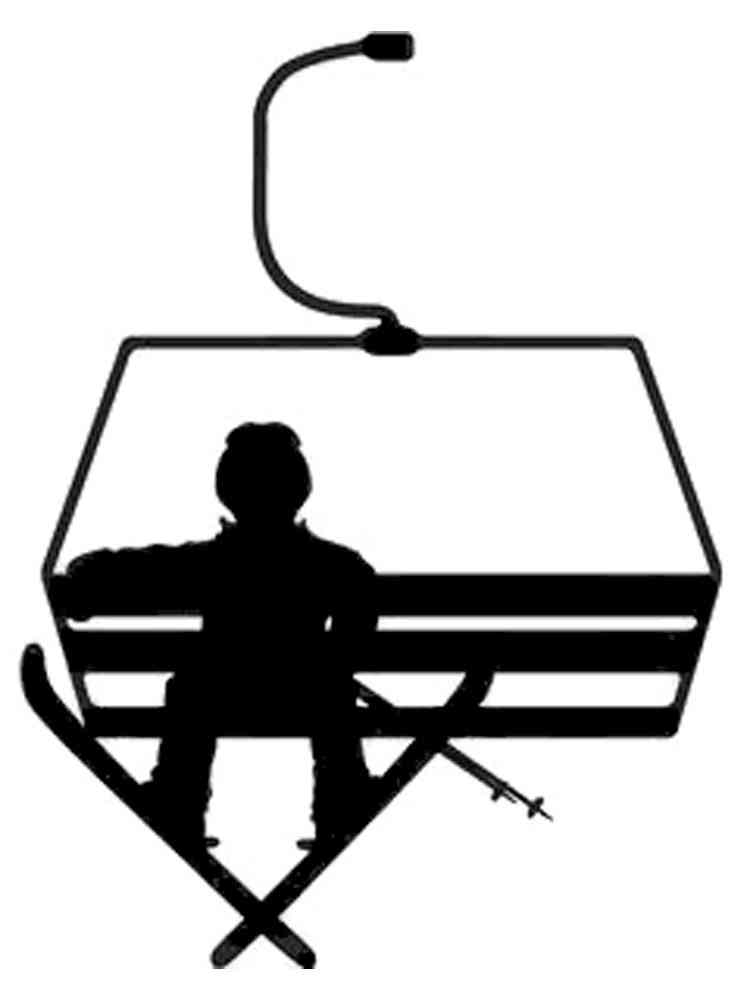 Трафареты горнолыжников раскраска для детей 4