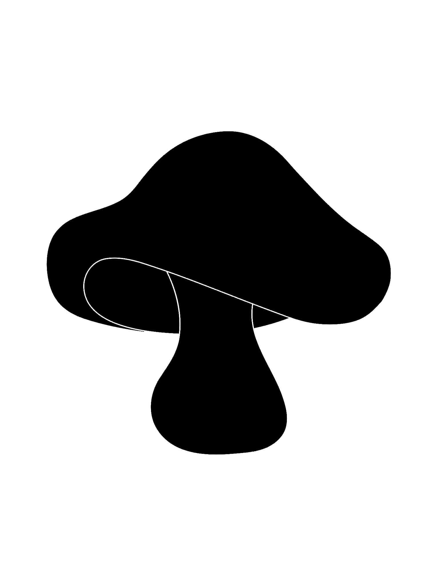 Трафареты грибов раскраска для детей