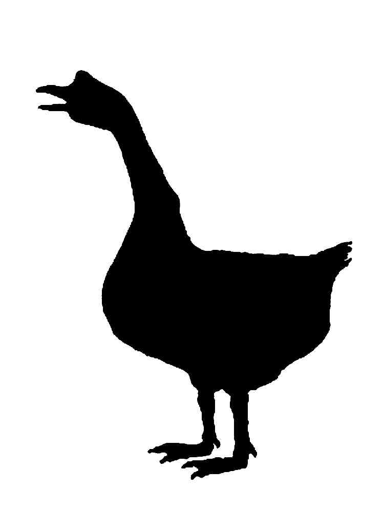 Трафареты гуся раскраска для детей