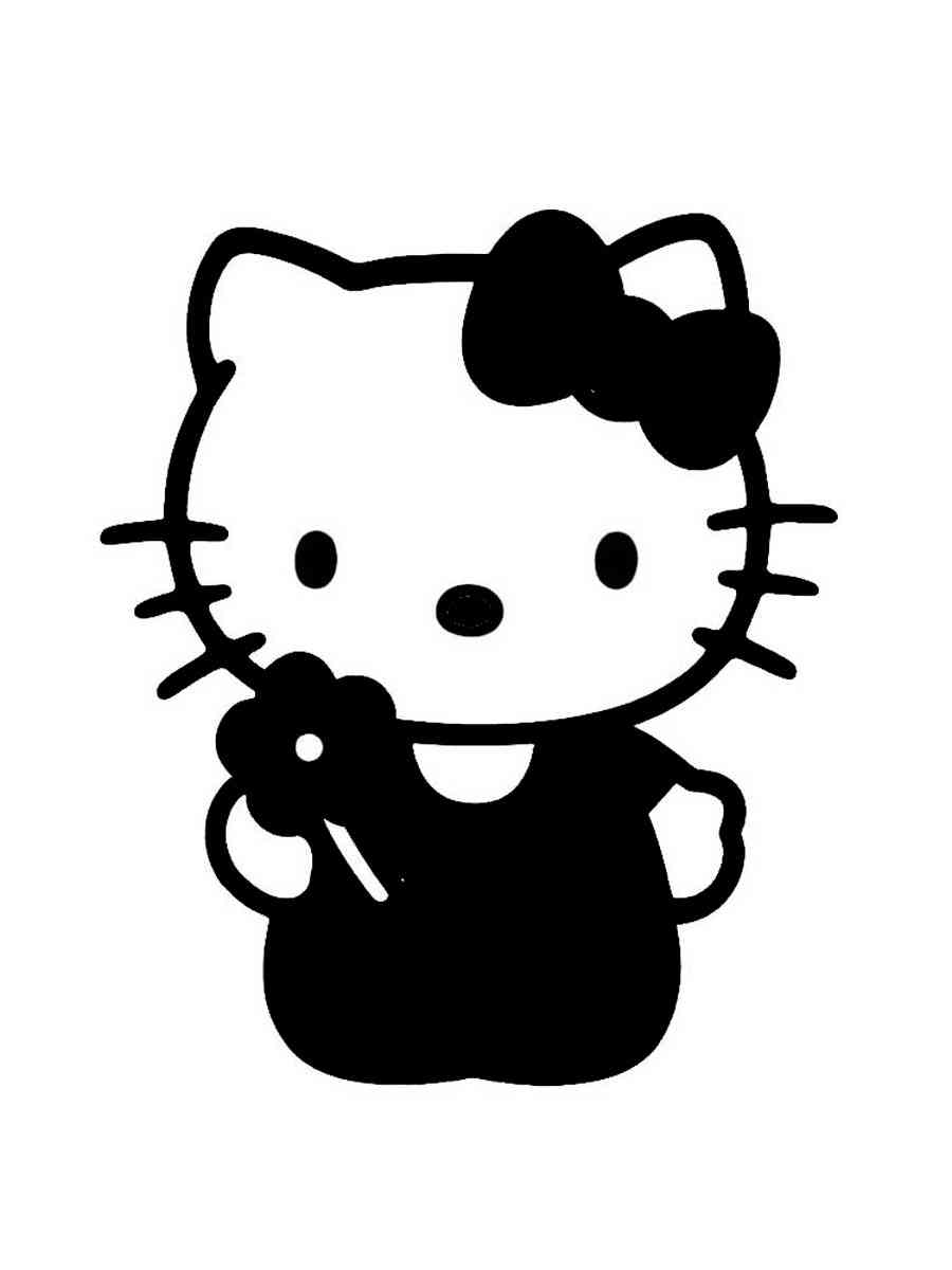Трафареты hello kitty для раскрашивания