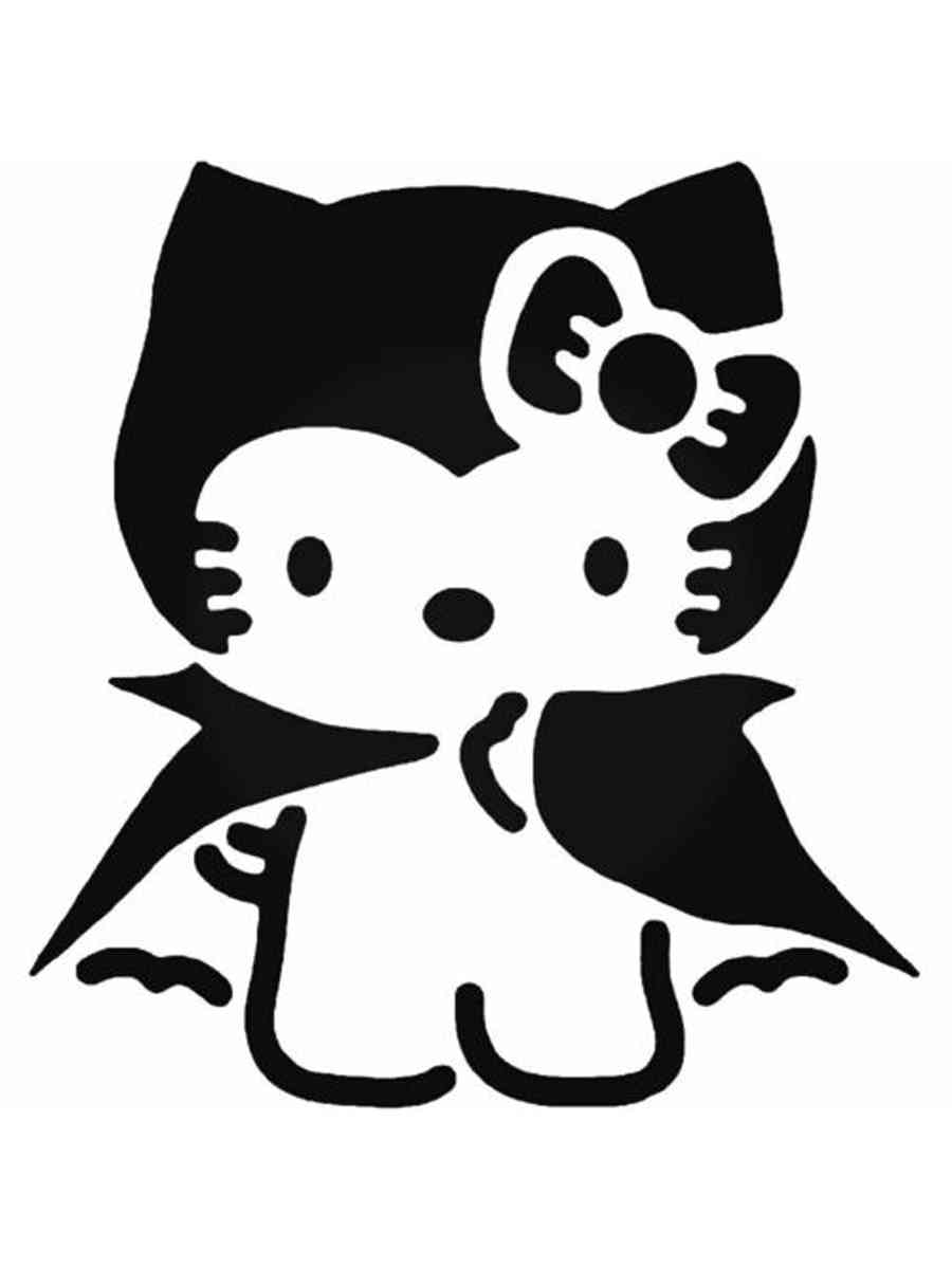 Трафареты hello kitty рисунок для раскрашивания