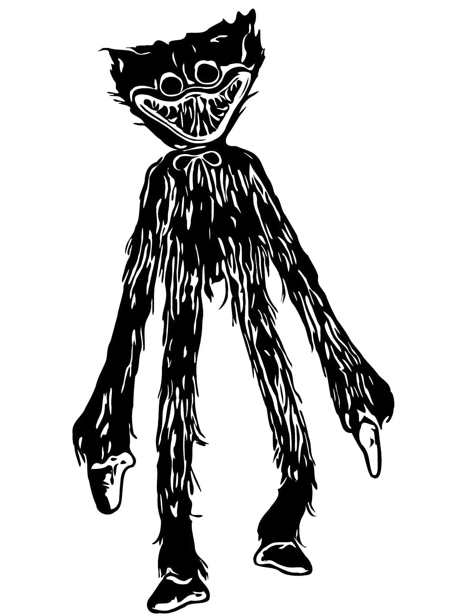 Трафареты хагги вагги раскраска для детей