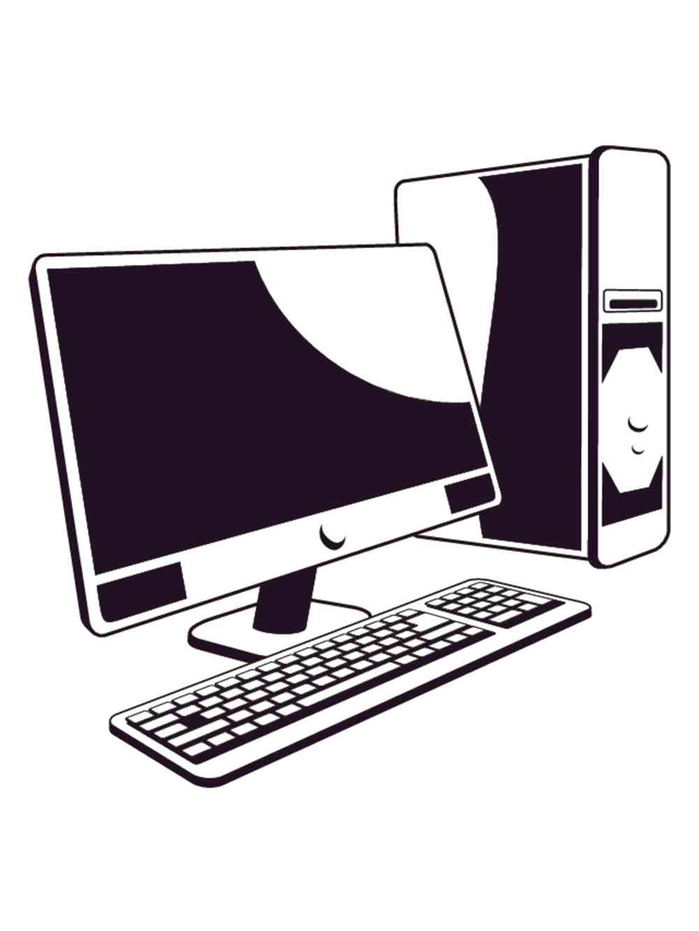 Трафареты компьютера картинка для раскрашивания