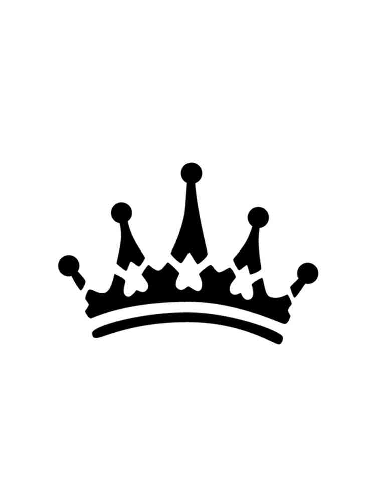 Трафареты корон черно-белая раскраска