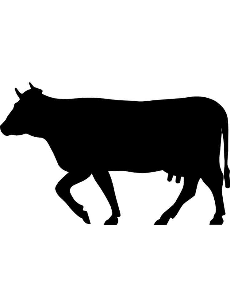 Трафареты коров для раскрашивания