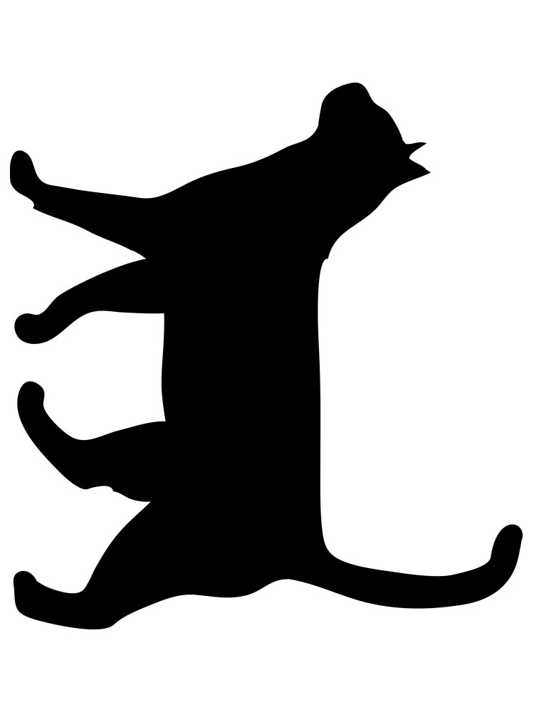Трафареты кошек для раскрашивания 2