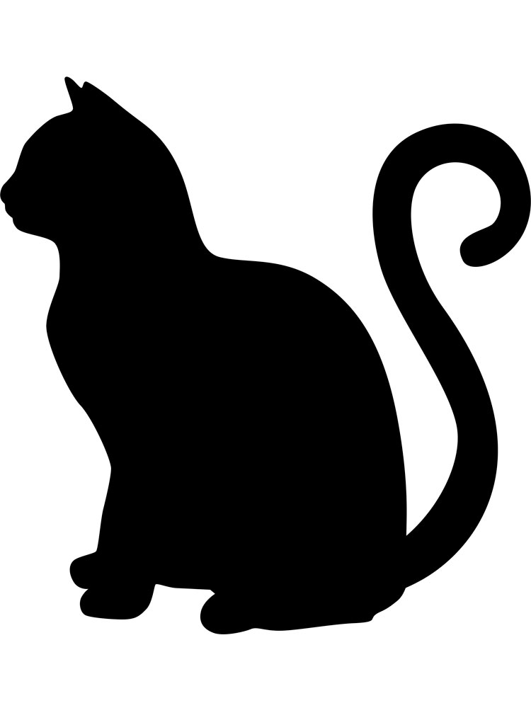 Трафареты кошек для раскрашивания