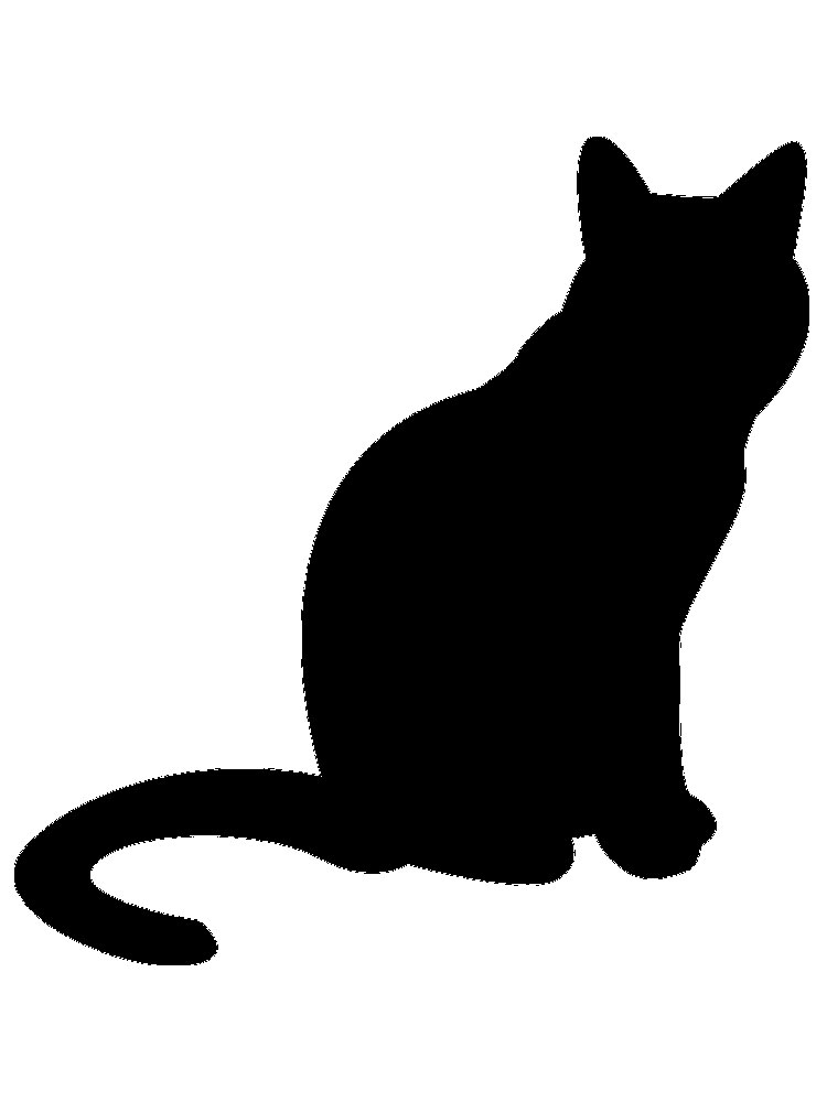 Трафареты кошек картинка для раскрашивания