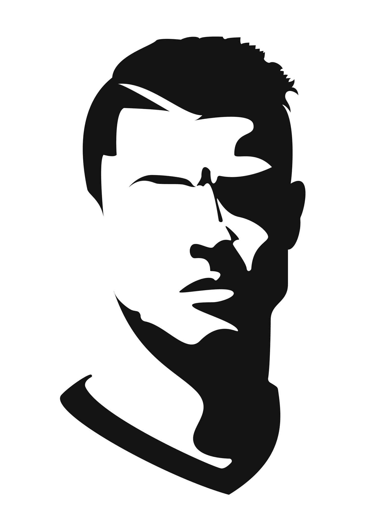Трафареты криштиану роналду картинка для раскрашивания