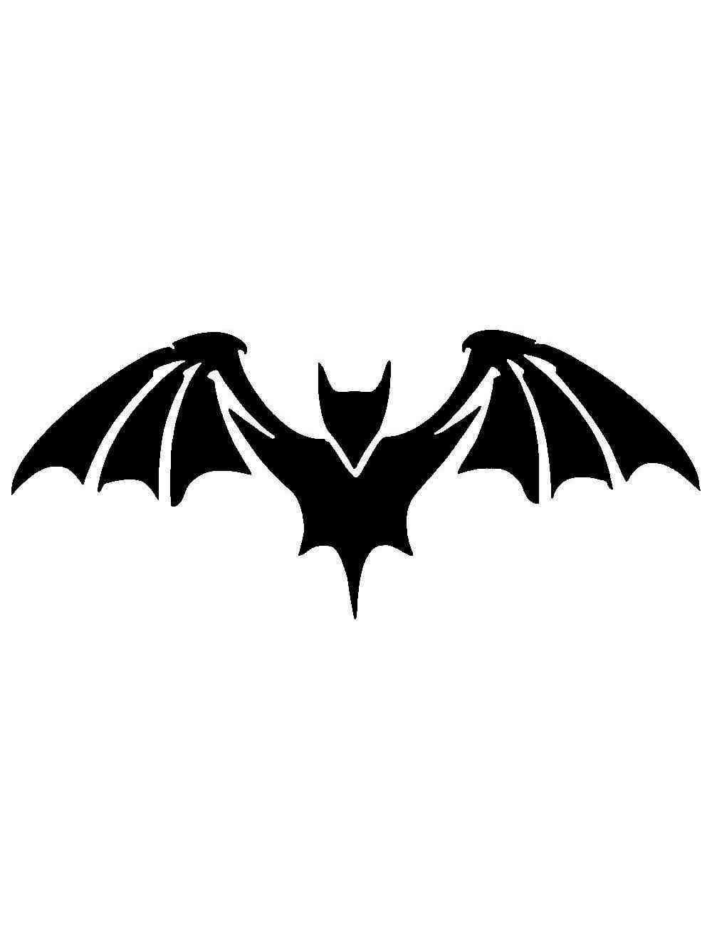Трафареты летучей мыши картинка для раскрашивания