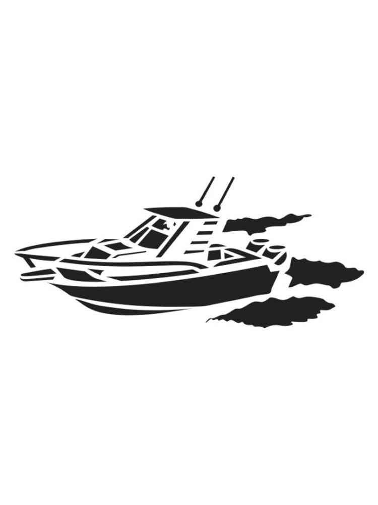 Трафареты лодки для раскрашивания 2