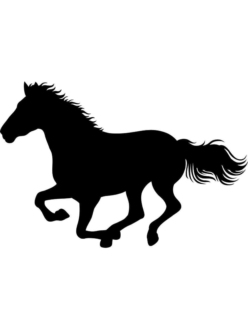 Трафареты лошади рисунок для раскрашивания 3