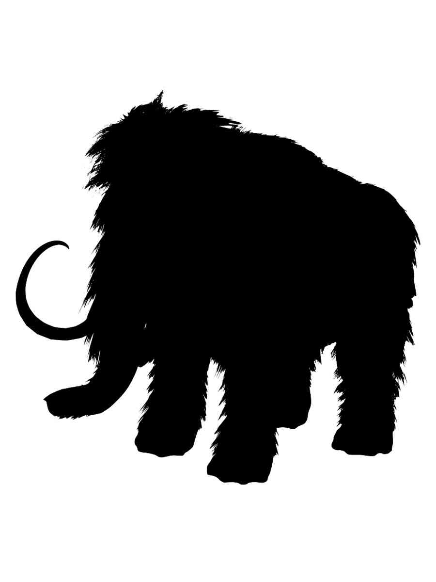 Трафареты мамонта для раскрашивания
