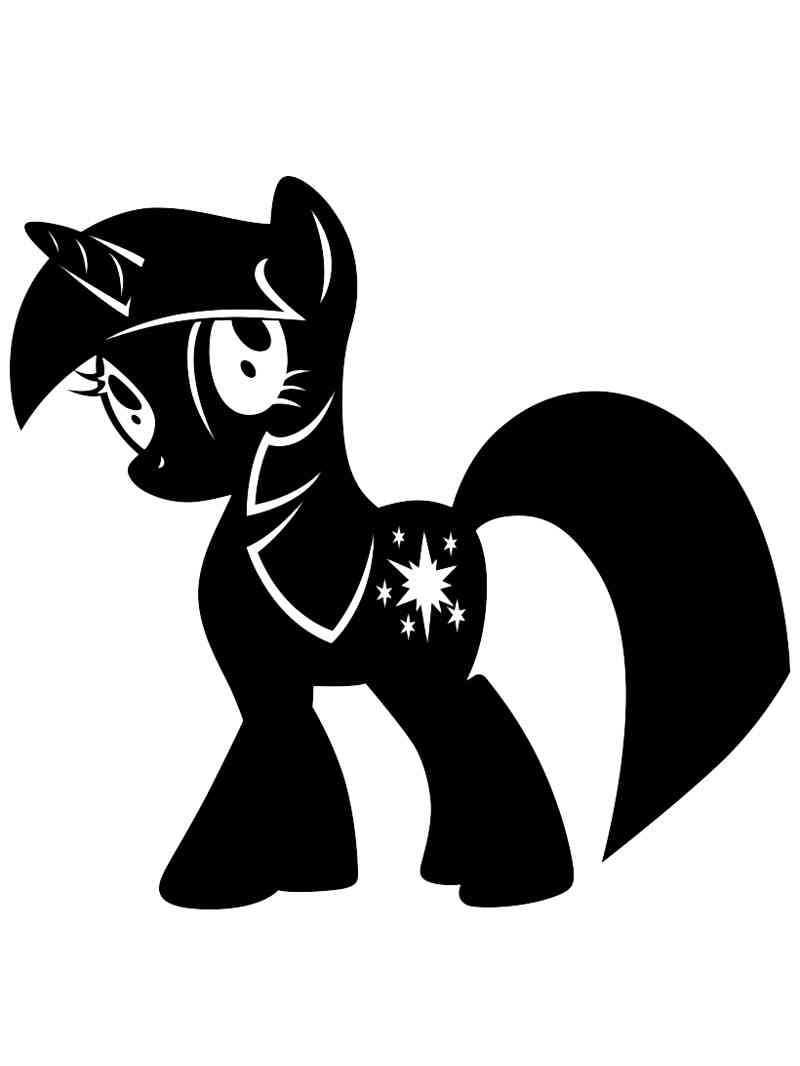 Трафареты май литл пони черно-белая раскраска