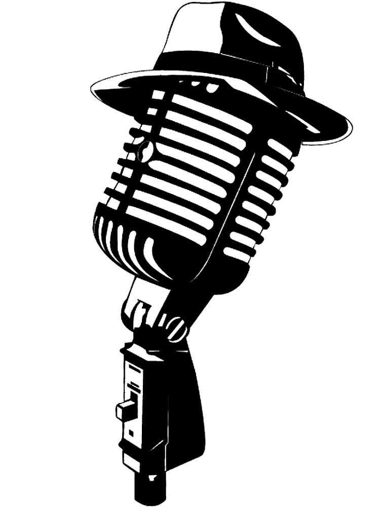 Трафареты микрофона для раскрашивания