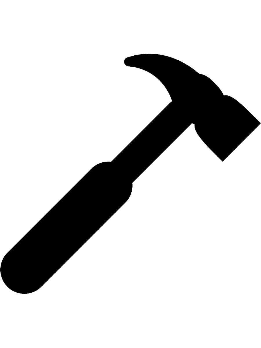 Трафареты молотка черно-белая раскраска