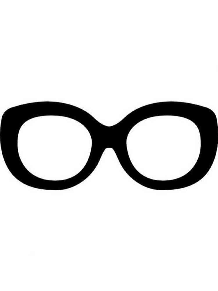 Трафареты очков для раскрашивания