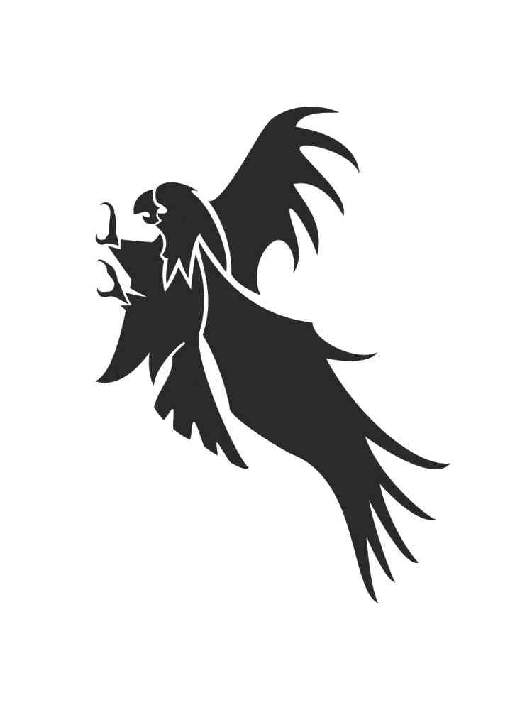 Трафареты орла картинка для раскрашивания 2