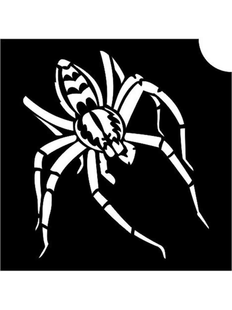 Трафареты паука для раскрашивания 3