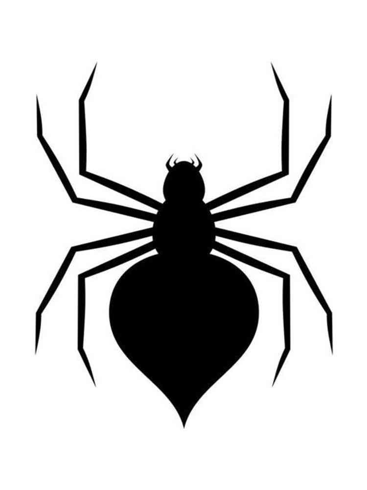 Трафареты паука картинка для раскрашивания 2
