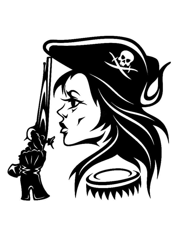 Трафареты пирата для раскрашивания 3