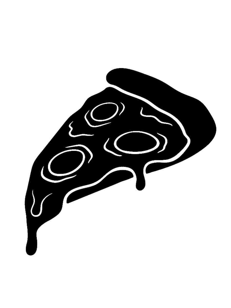 Трафареты пицц картинка для раскрашивания