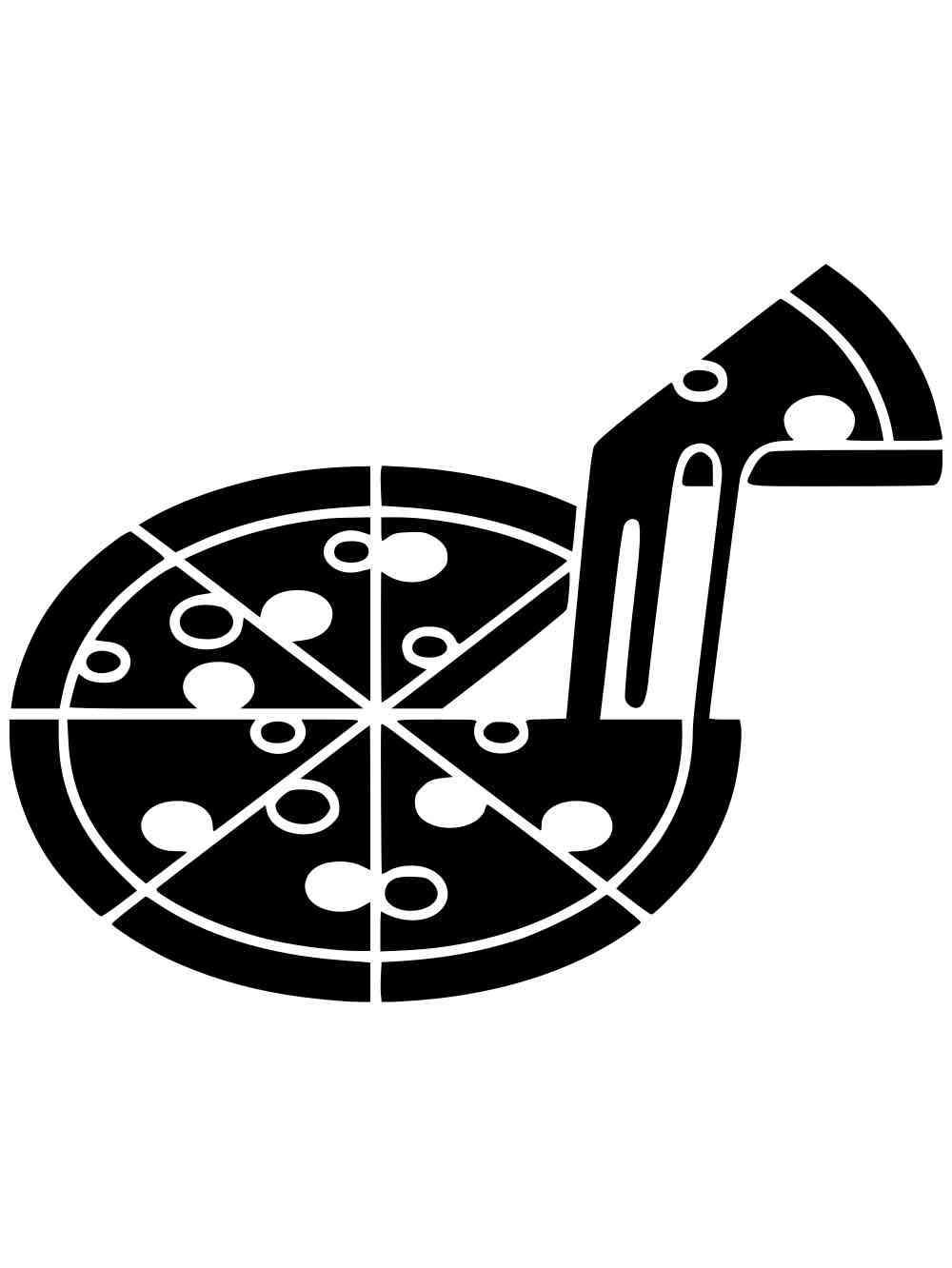 Трафареты пицц раскраска для детей