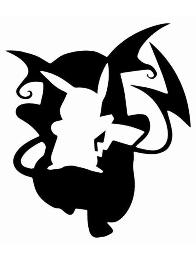 Трафареты покемонов рисунок для раскрашивания