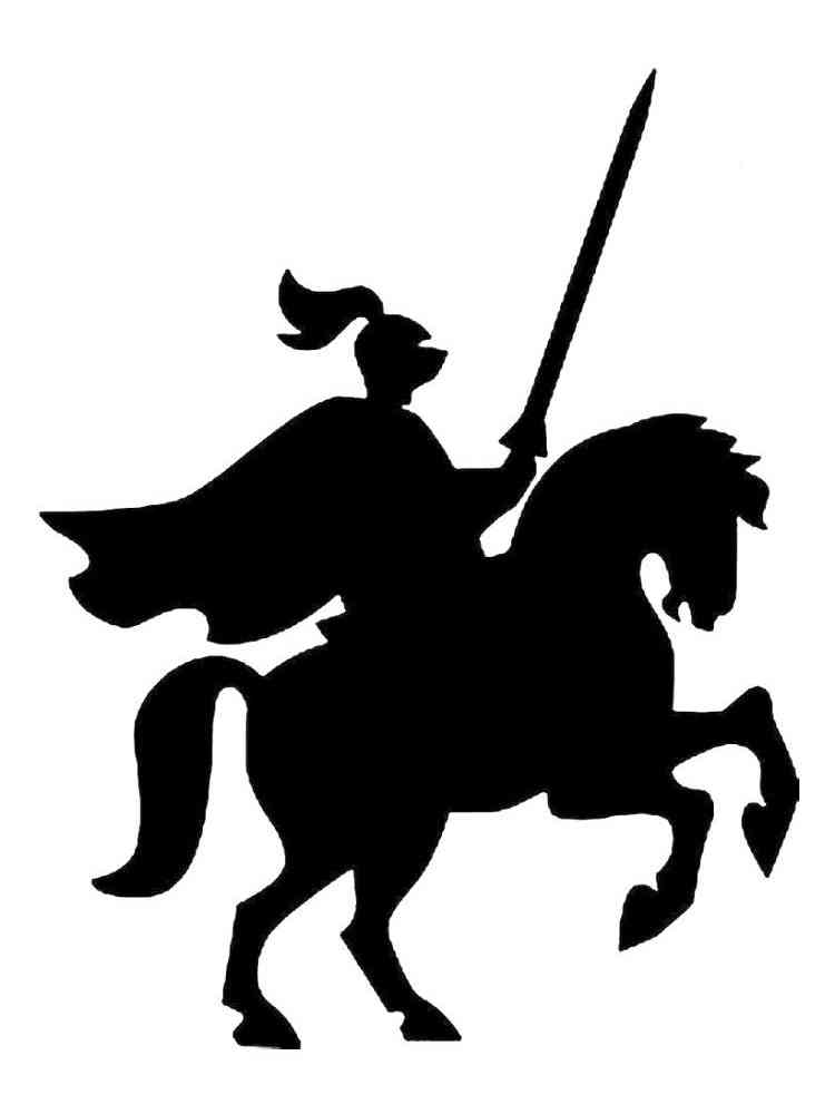 Трафареты рыцаря для раскрашивания