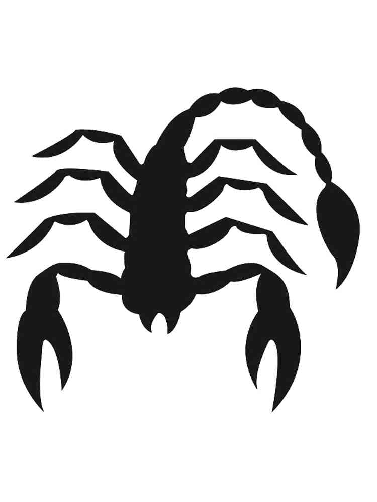 Трафареты скорпиона картинка для раскрашивания