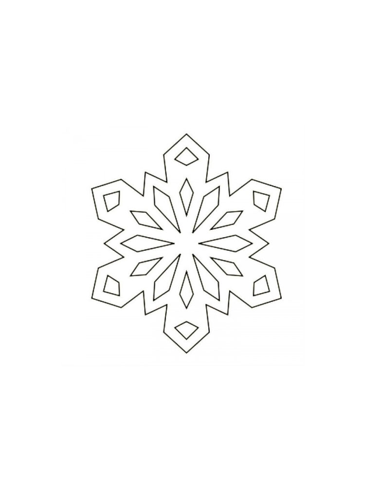 Трафареты снежинки для раскрашивания