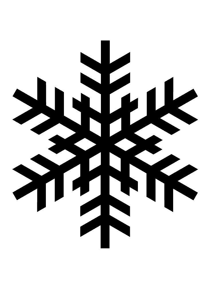 Трафареты снежинки раскраска для детей 2